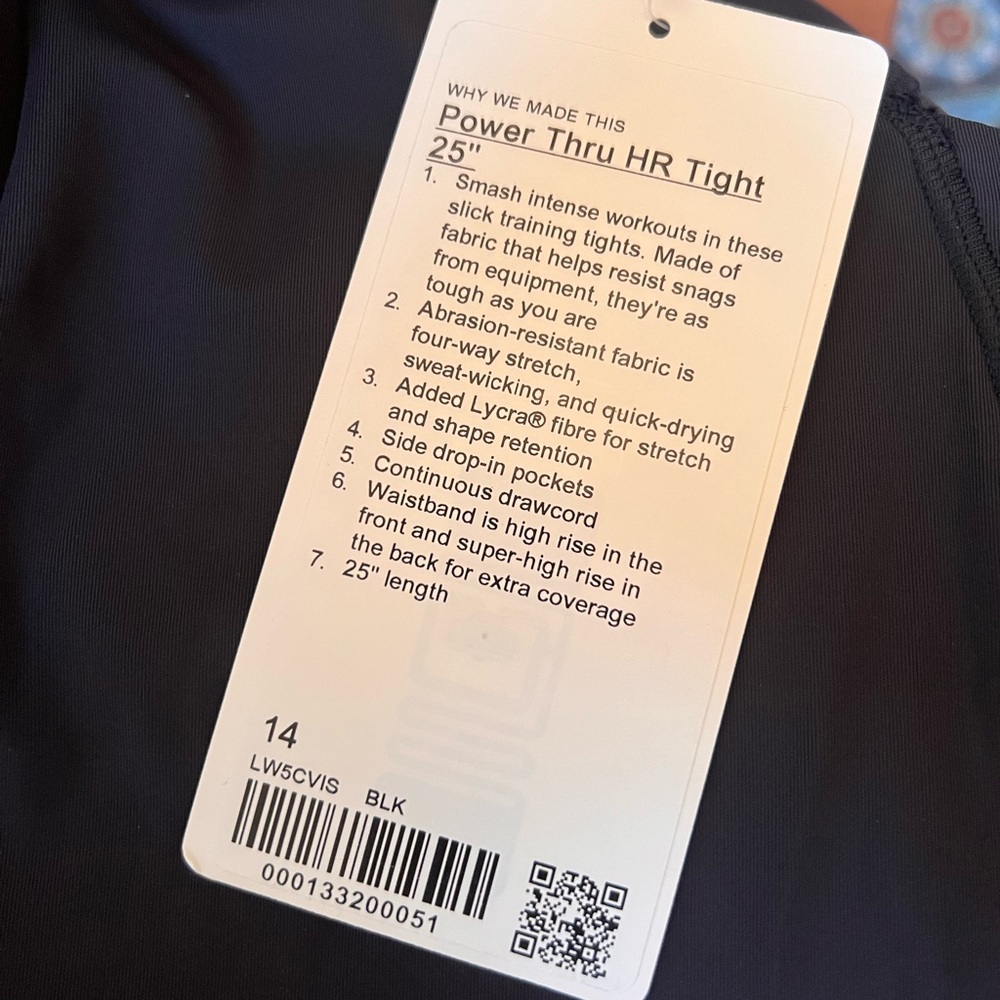 Black Lululemon Leggings NWT size 14 - Picture 7 of 10